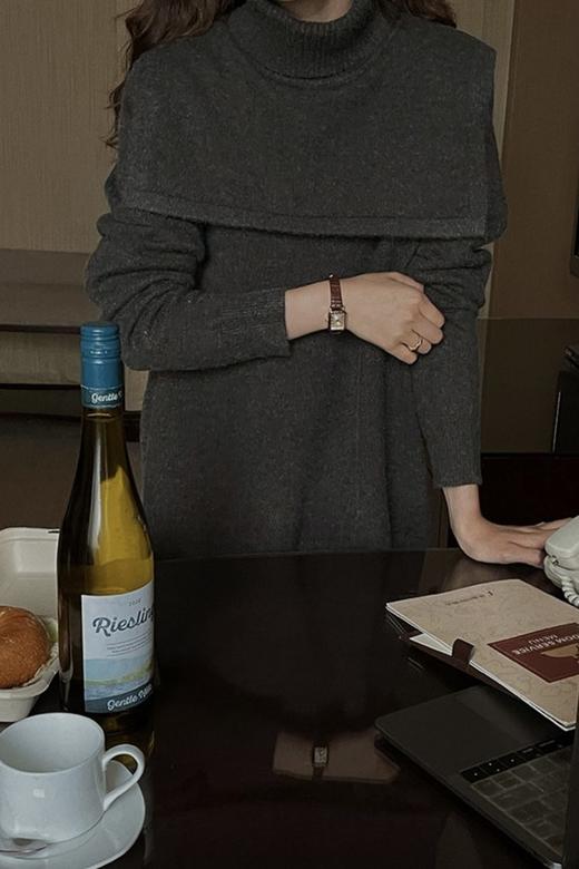 LNNNS 灰色高领两件套毛衣 15478 商品图2