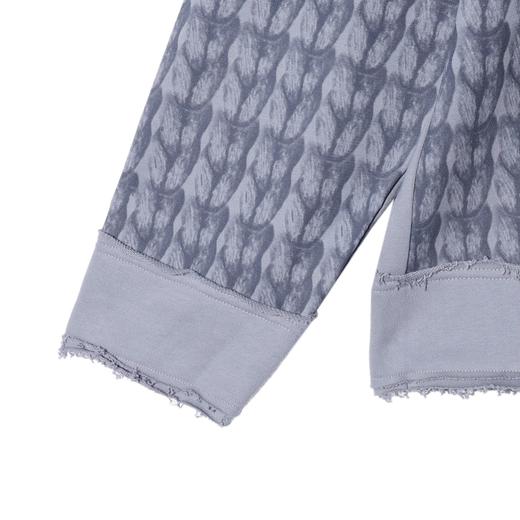 83102秋冬季新款潮流宽松百搭复古磨破工艺圆领休闲时尚长袖简约上衣 商品图4