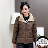 QYMCR-SDD520-L纯色简约立领修身时尚羽绒服2024年冬款短款小个子防寒白鸭绒外套 商品缩略图1