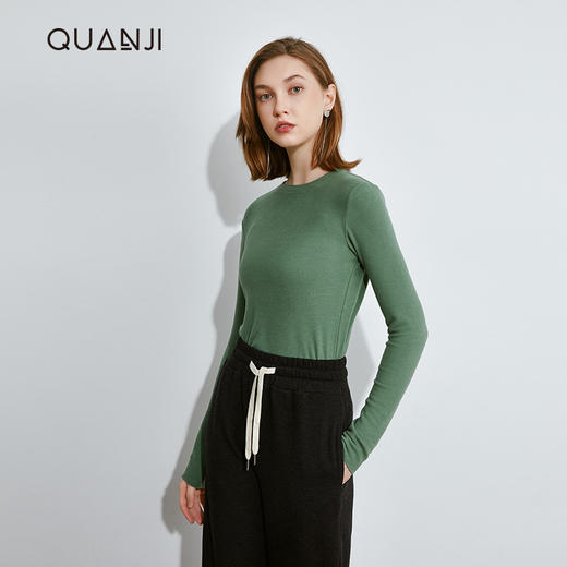 【128/2件】【真正的德绒自发热纤维】【品牌高品质】秋冬玻尿酸蚕丝保湿润肤打底衫磨绒长袖Tt恤 商品图4