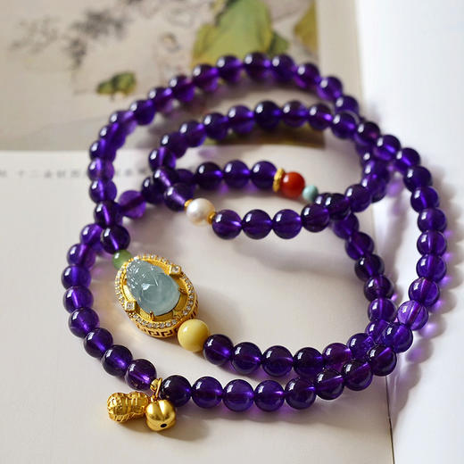 【宫里手串】紫水晶貔貅多圈手串 JD 商品图2