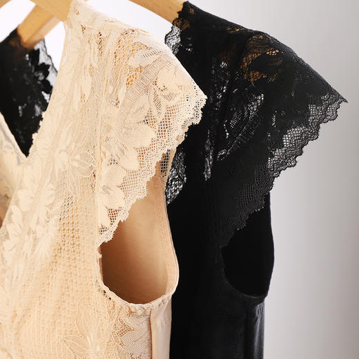 美奈川蕾丝亲肤羊毛发热保暖带杯背心BN15494 商品图4
