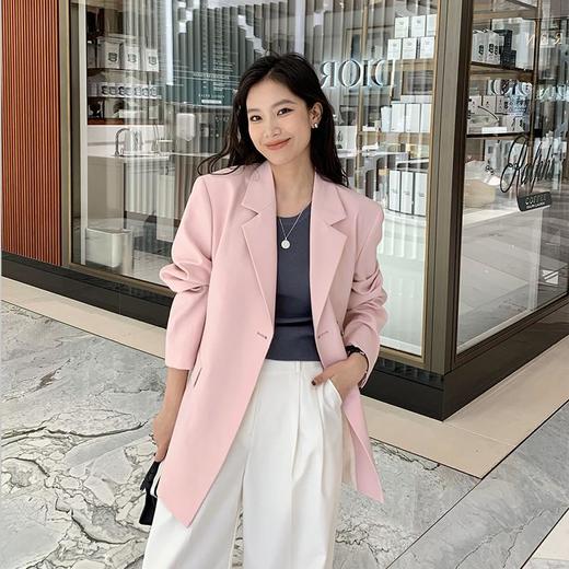 【顺丰包邮】74953 洛诗琳轻奢极简高级感纯色X型气质收腰西装50266 商品图0