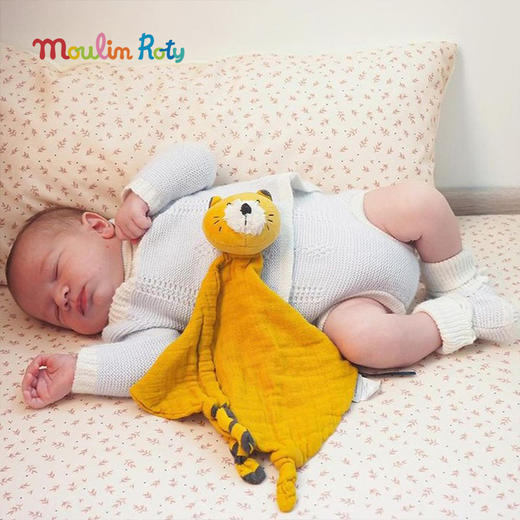 Moulin Roty 粉红小猫婴儿安抚巾（棉布款） 适合年龄0岁+ 663015 商品图11