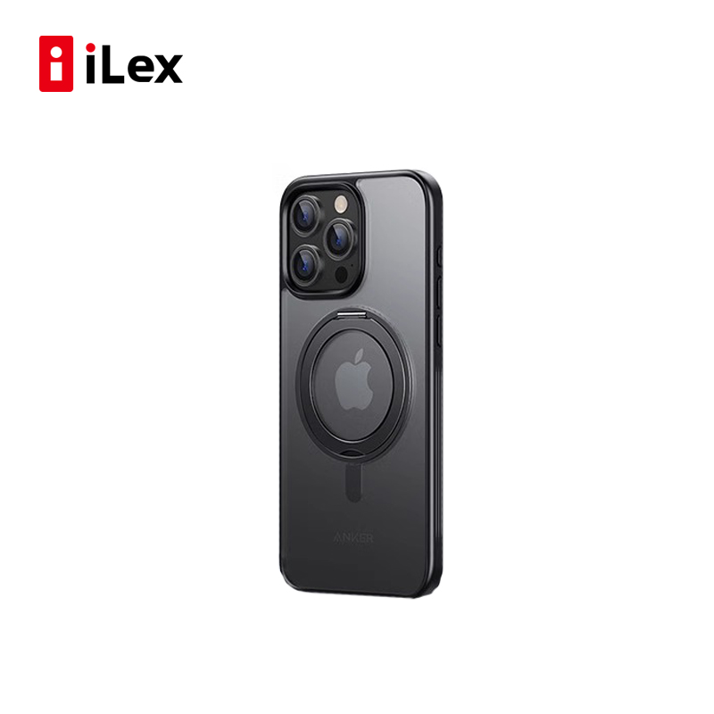 iLex 保护壳 iPhone 15系列 180度金属支架磁吸 - 黑色