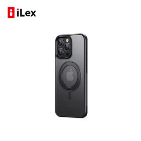 iLex 保护壳 iPhone 15系列 180度金属支架磁吸 - 黑色