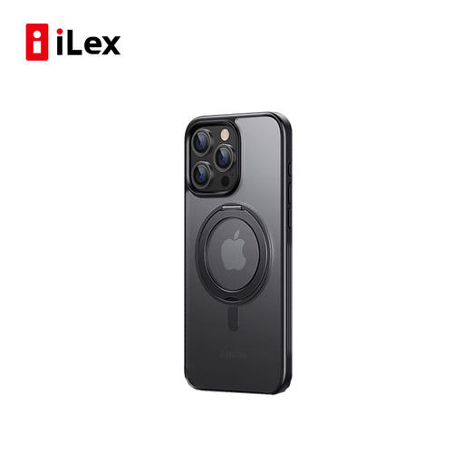 iLex 保护壳 iPhone 15系列 180度金属支架磁吸 - 黑色 商品图0