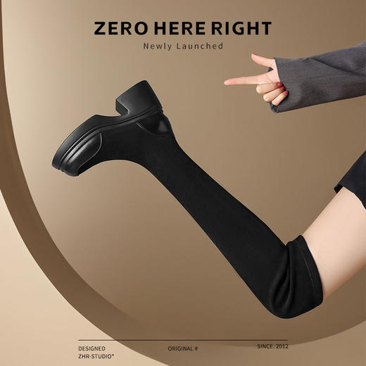 ZHR则则洋气百搭过膝靴2024新款弹力长筒靴粗跟加绒保暖骑士女靴 商品图7