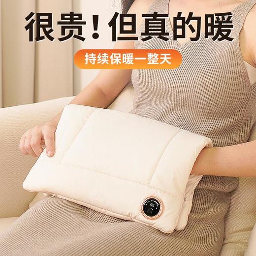 温暖守护神石墨烯暖手袋羽绒型暖手套USB暖手宝插电双面发热冬季全身暖 商品图0