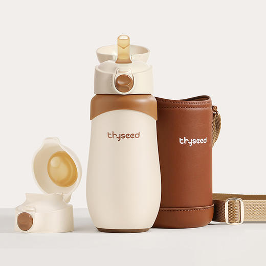 世喜儿童保温杯500ML（摩卡棕杯套）TA-A01（18个月以上宝宝） 商品图3