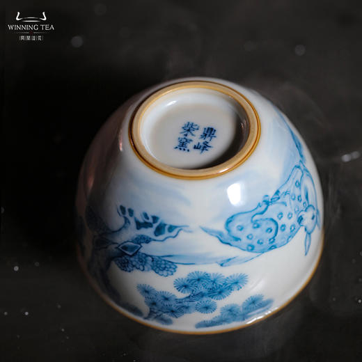 问鼎汝瓷鼎峰柴窑天青大缸杯 （松下梅鹿） 商品图4