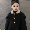 【冬装韩版小香风，呢子大衣中长款外套】女童外套冬装新款 韩版小香风呢子大衣 中长款外套中小童-QQ 商品缩略图1