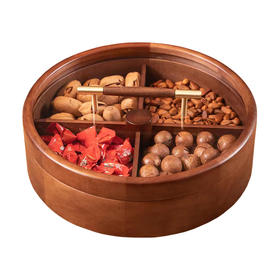 E-GSR-3001 把手款单层旋转圆盒 黑胡桃木