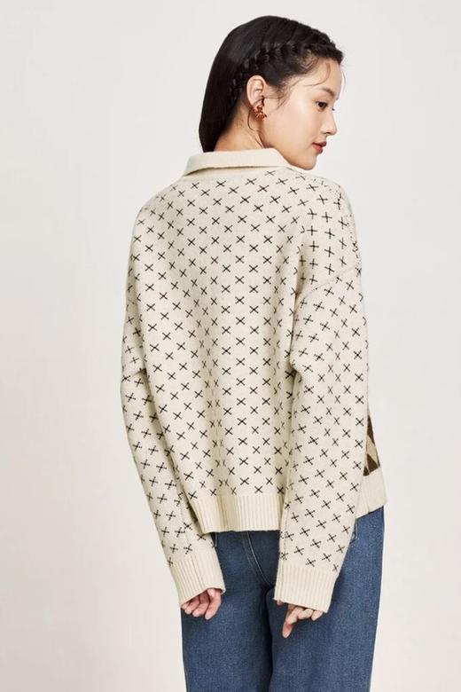 WESTLINK/西遇 复古针织polo领毛衣 15355 商品图4