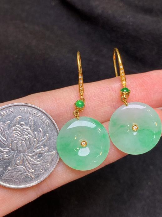 平安扣翡翠耳钉 商品图3