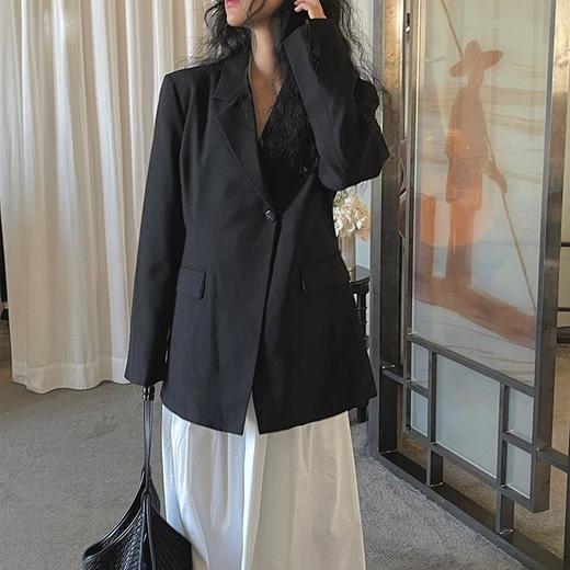 【顺丰包邮】74953 洛诗琳轻奢极简高级感纯色X型气质收腰西装50266 商品图1