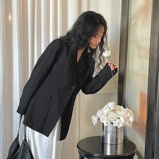 【顺丰包邮】74953 洛诗琳轻奢极简高级感纯色X型气质收腰西装50266 商品图4