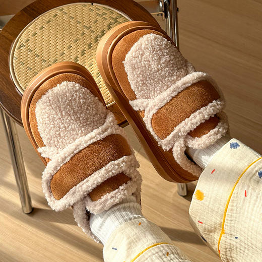 【暖暖棉鞋，柔软舒适】新款加绒加厚的包跟棉拖鞋女，舒适保暖，步履如飞。情侣棉鞋男也是不错的选择，防滑耐磨，多种颜色可选。室内家居、办公室白领都适用，让你的冬季更加温暖！ 商品图2