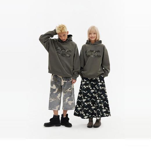 CryingCenter 迷彩像素贴布连帽加绒卫衣 哭喊中心 商品图6