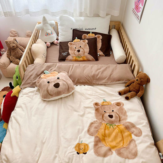 【宿舍儿童床 】ins风100支纯棉磨毛四件套可爱卡通棉磨毛四件套成人儿童宝宝床纯棉三件套 商品图8