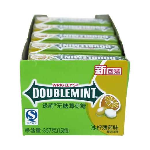 绿箭无糖薄荷糖冰柠薄荷味约35粒23.8g*15瓶 商品图1