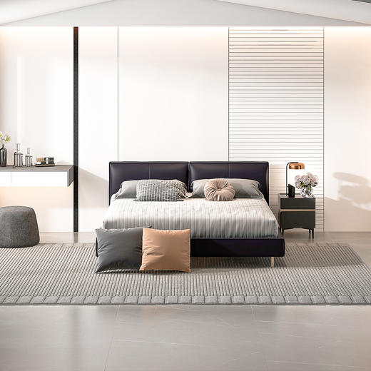 顾家家居整装意式极简皮床KZ.B5030B 圣莫 商品图2