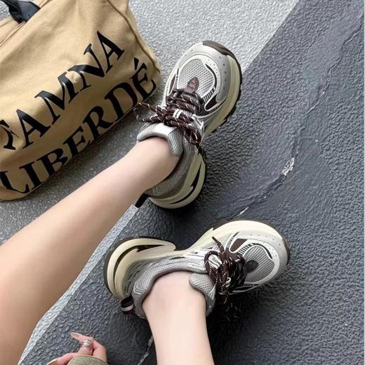 【顺丰包邮】74438 洛诗琳小个子必备简约设计感巧克力慕斯老爹鞋35260 商品图2