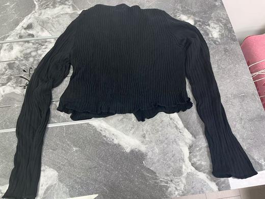 瑕疵Calvin Klein/CK 女士春秋款轻薄纯棉搭扣V领纯色开衫毛衣针织衫 商品图1