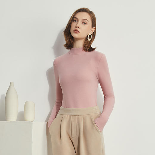 【128/2件】【真正的德绒自发热纤维】【品牌高品质】秋冬玻尿酸蚕丝保湿润肤打底衫磨绒长袖Tt恤 商品图0