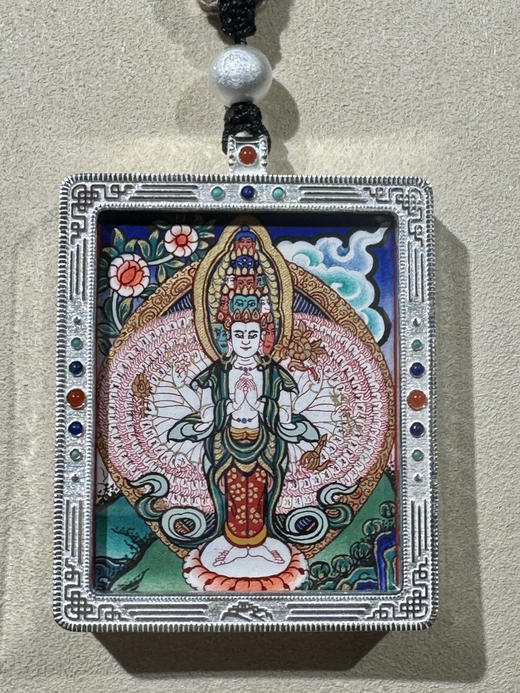 嘎乌手绘唐卡-千手千眼菩萨 商品图0