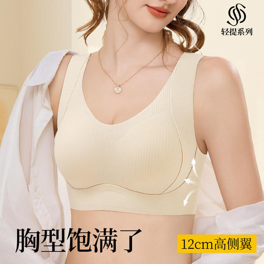 【298选3】Z1-【B-D杯】【提拉防下垂】秋冬磨毛保暖无痕内衣女聚拢有型收副乳无钢圈文胸  兰雾之景 商品图4