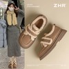 ZHR则则洋气保暖乐福鞋2024新款平底棉鞋美拉德加绒勃肯鞋毛毛鞋 商品缩略图0
