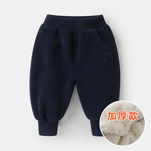 【弹力松紧裤腰，卡通动物绣花】婴儿奥粒绒裤子 加厚秋冬一体绒长裤 加绒男女宝宝 中小儿童休闲裤-QQ 商品图13