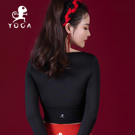 壁虎瑜伽【2410SY318】紧身短袖露脐上衣（可拆卸胸垫 ）【5天发货】 商品图1