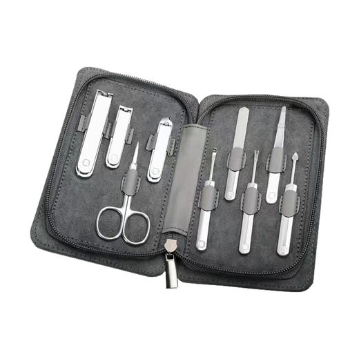 seesoo/七素指甲刀套装指甲剪工具定制指甲钳刻字家用不锈钢9件套致享•9件套 七素指甲刀指甲剪 商品图1