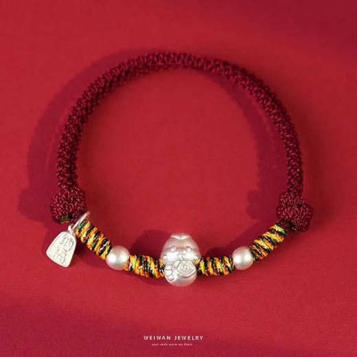 【大有水晶，999足银五福蛇】五福蛇足银手链女款，质感细腻，银光闪烁精美细致的雕刻，亲肤佩戴不易过敏手男女款本命年新年情人节礼物 商品图5