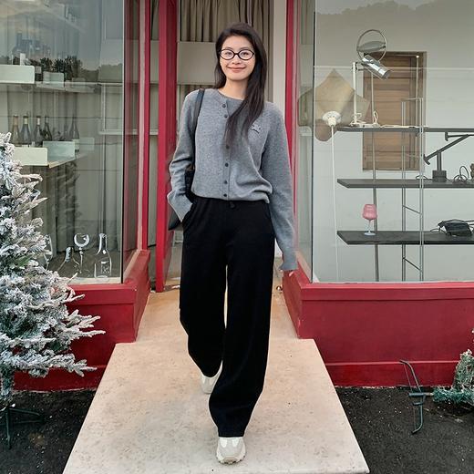 NEELLY纳俪冬季新款直筒显瘦阔腿裤女宽松修饰百搭慵懒长裤N24114H05504 商品图2