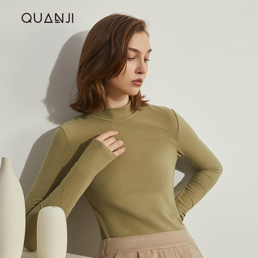 【128/2件】【真正的德绒自发热纤维】【品牌高品质】秋冬玻尿酸蚕丝保湿润肤打底衫磨绒长袖Tt恤 商品图1