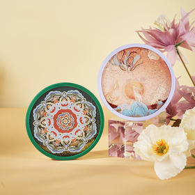 敦煌系列 藻井纹双层流沙杯垫 飞天九色鹿双层流沙杯垫