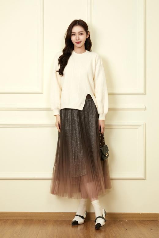 LNNNS 氛围感针织上衣纱裙套装 19598 商品图2