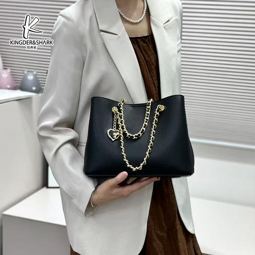 经典鲨2024年冬季新款纯色简约气质单肩斜挎手提包KGB31-D588331 商品图0