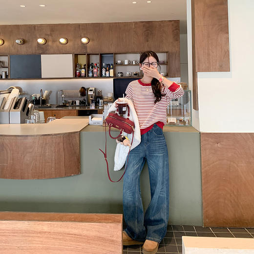 <曾小咸推荐>3.24现货秒杀 ！微信超特价！条纹加绒卫衣 日常159.99 立减80 秒杀79.99！！ 商品图2