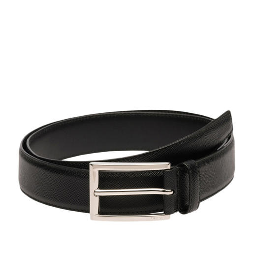 PRADA 普拉达 男士 Saffiano 十字纹皮革腰带 黑色 2CC001 053 F0002 商品图0
