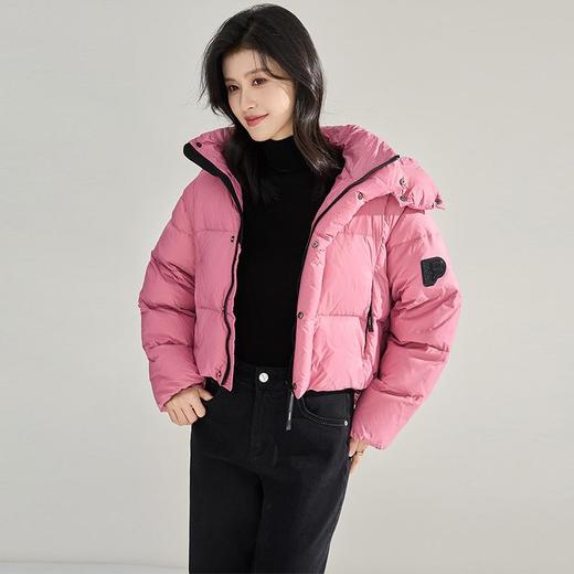 【高货sh】全新升级【铂金会员735/天猫989/差价254】(20209) 洛诗琳冬季短款连帽保暖韩系白鸭绒面包服宽松立领羽绒服 商品图2