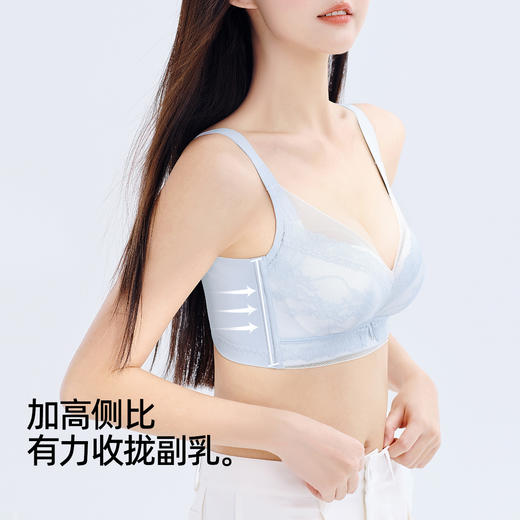 【聚拢显大】熳洁儿 性感蕾丝文胸聚拢显大菠萝杯透气无钢圈收副乳24761505 商品图2