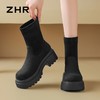 ZHR弹力靴2024新款冬季加绒保暖爆款短靴网红ins显高瘦瘦靴子厚底 商品缩略图7