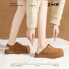 ZHR则则加绒厚底雪地靴防滑女鞋冬季新款勃肯半拖包头百搭棉拖鞋 商品缩略图7
