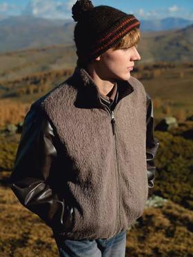 Evistub/E-4DWT911/长绒灯芯绒双面穿复古叠穿马甲棉服