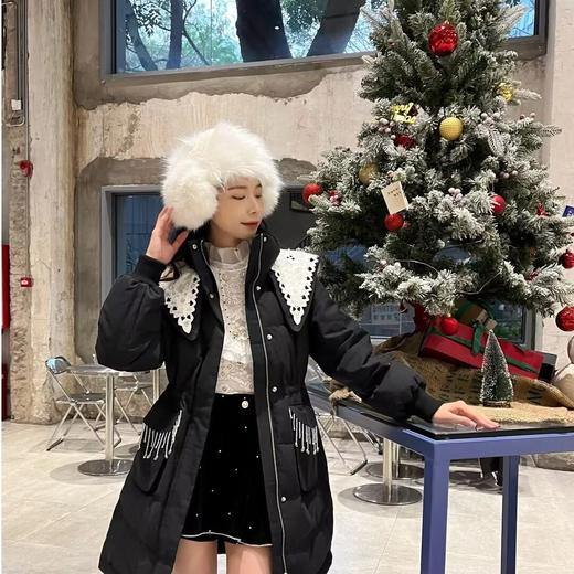 MAXRIENY高定刺绣款羽绒服女款时尚加厚中长款(货号:MG87DC753) 商品图0