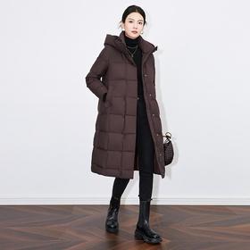 【高货wl】全新升级【铂金会员735/天猫989/差价254】(14248) 洛诗琳2024冬季新款通勤休闲宽松连帽过膝长款保暖羽绒服